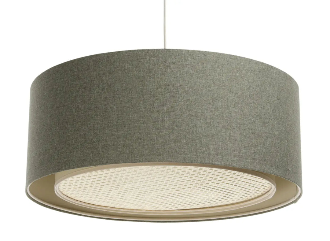 Pendant lamp Duo BOHO ELEGANT – Grey green/Ecru/Creme