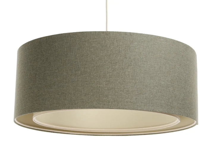 Pendant lamp Duo BOHO ELEGANT – Grey green/Ecru