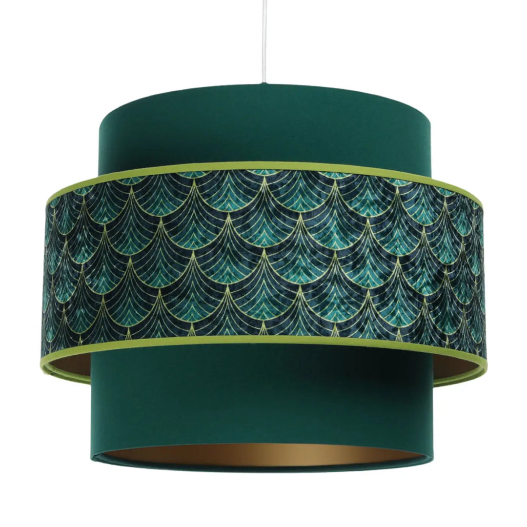 Pendant lamp Doblo – Green/Gold