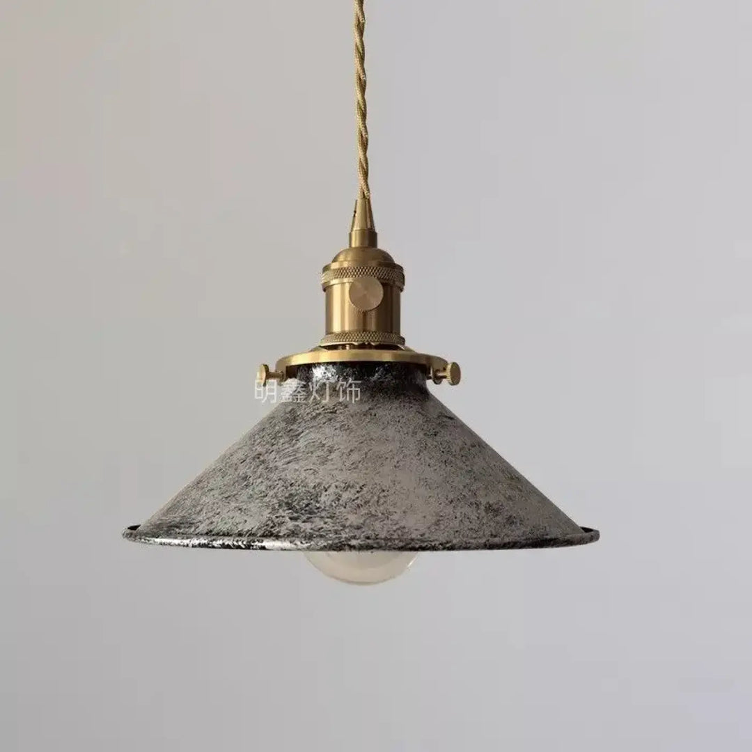 Suspension luminaire vintage design en métal et cuivre élégant