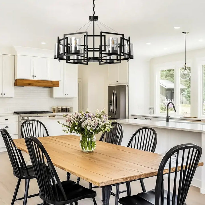 Suspension luminaire design vintage en métal avec éclairage led