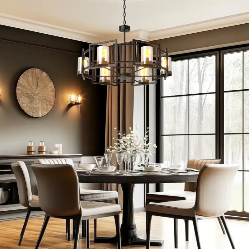 Suspension luminaire design vintage en métal avec éclairage led