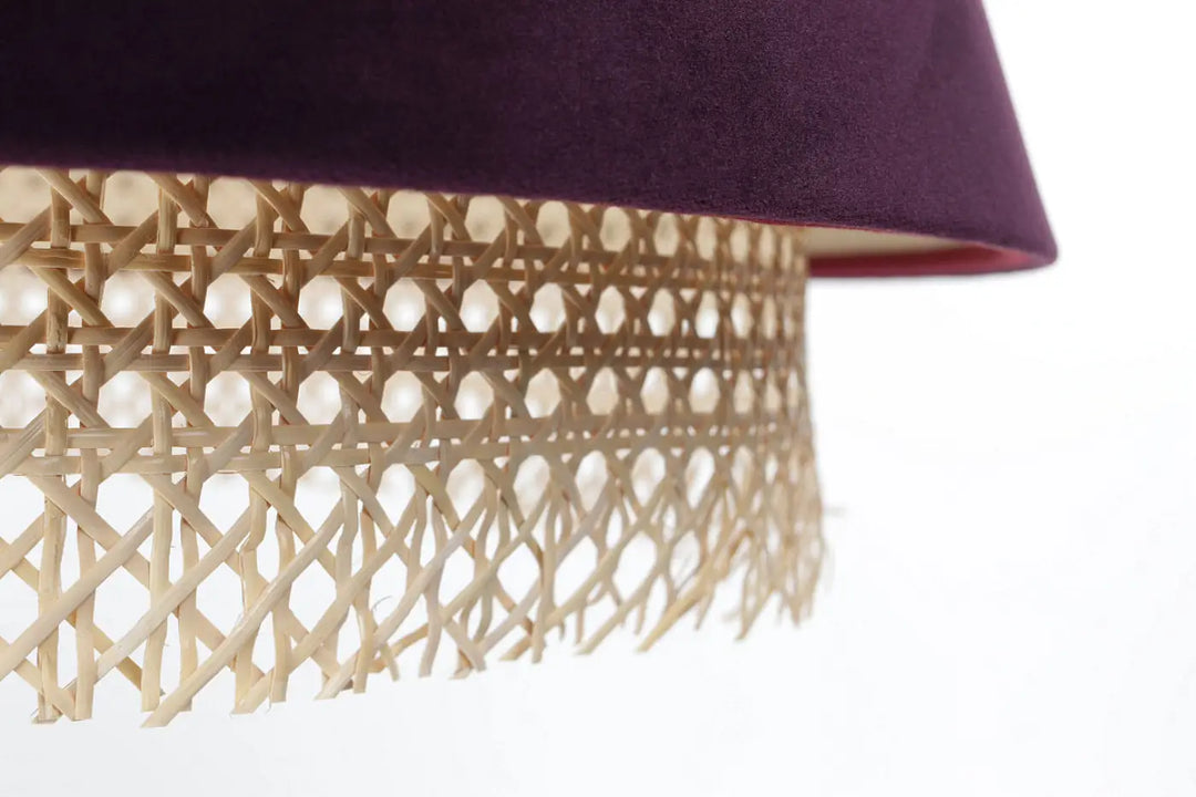 Suspension Luminaire | SENSEI RATTAN (VIOLET)