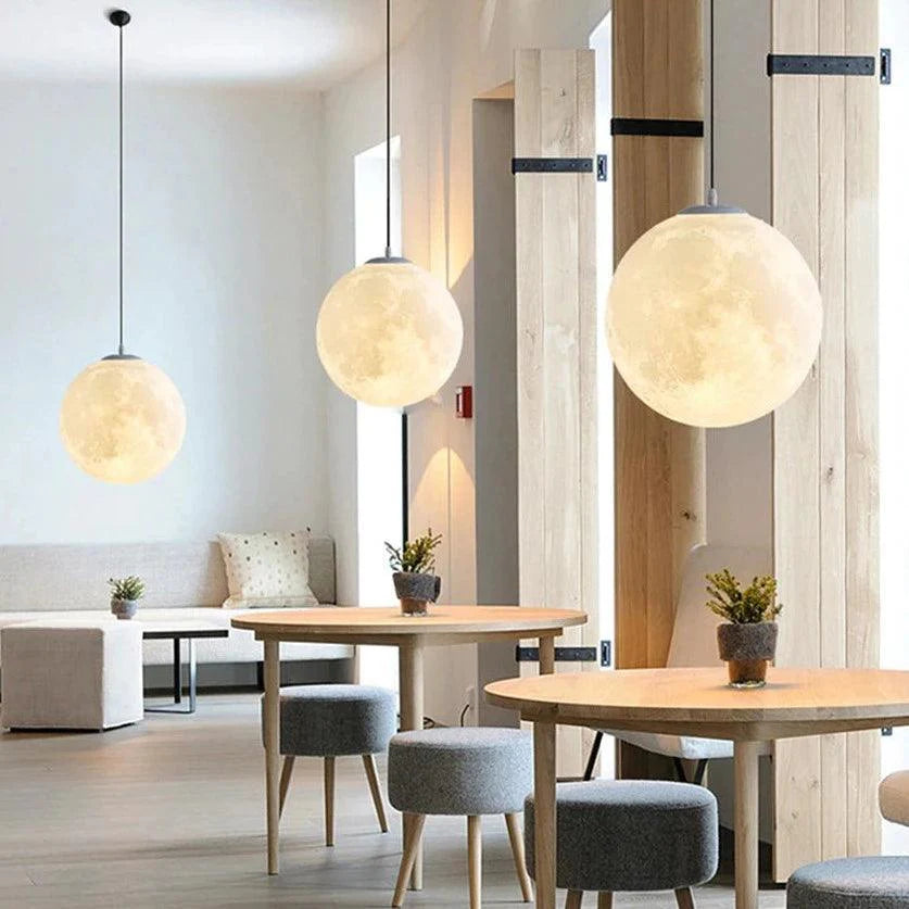 suspension luminaire lune
