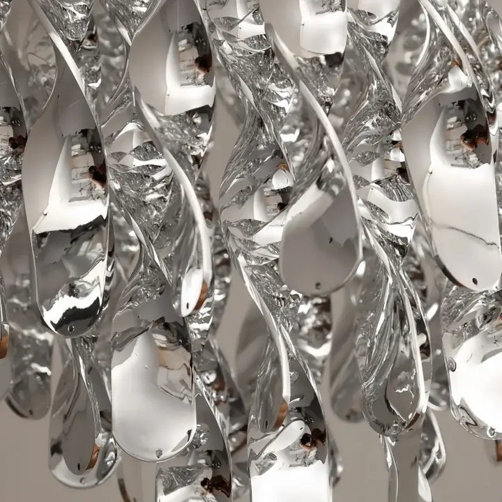 Suspension luxe acrylique dorée design moderne led raffiné