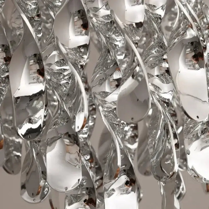 Suspension luxe acrylique dorée design moderne led raffiné