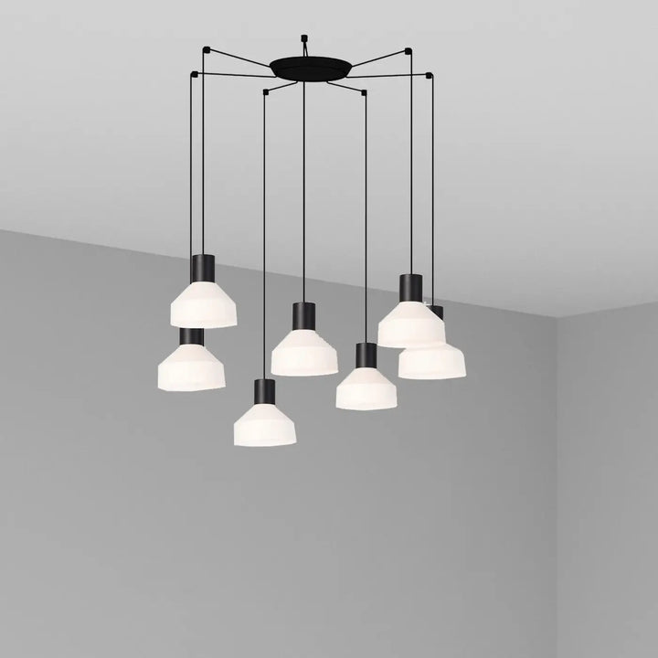 Suspension Kombo 20 cm beige à 7 suspensions de Faro Barcelona