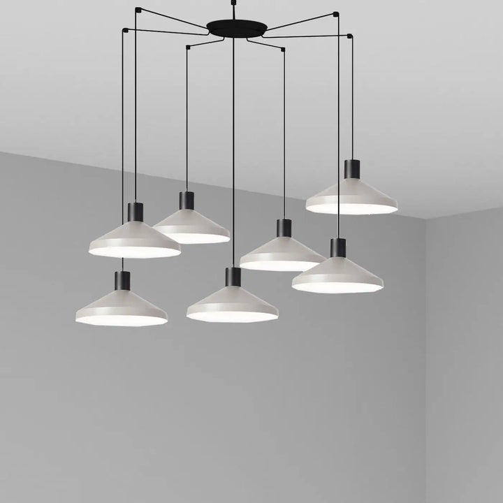 Suspension Kombo 40 cm grise à 7 suspensions de Faro Barcelona