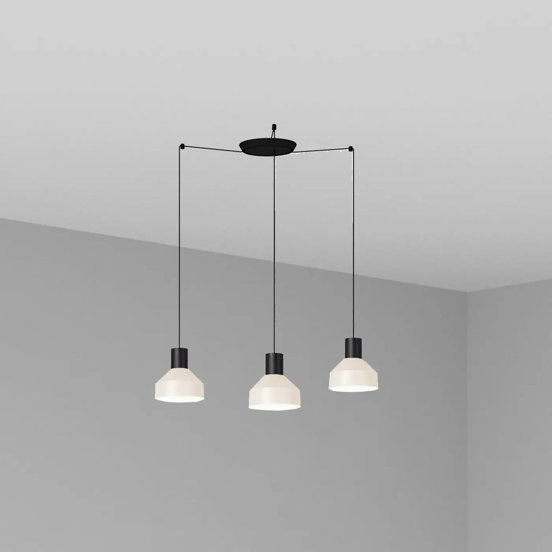 Suspension Kombo 20 cm beige à 3 suspensions de Faro Barcelona