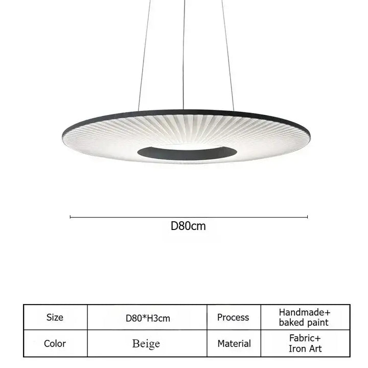 Suspension minimaliste beige avec structure style chic