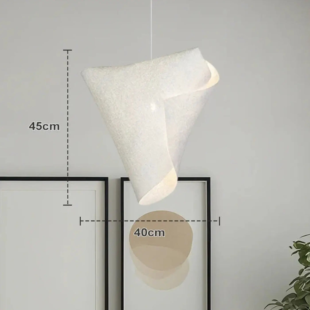 Suspension moderne blanc forme organique minimaliste