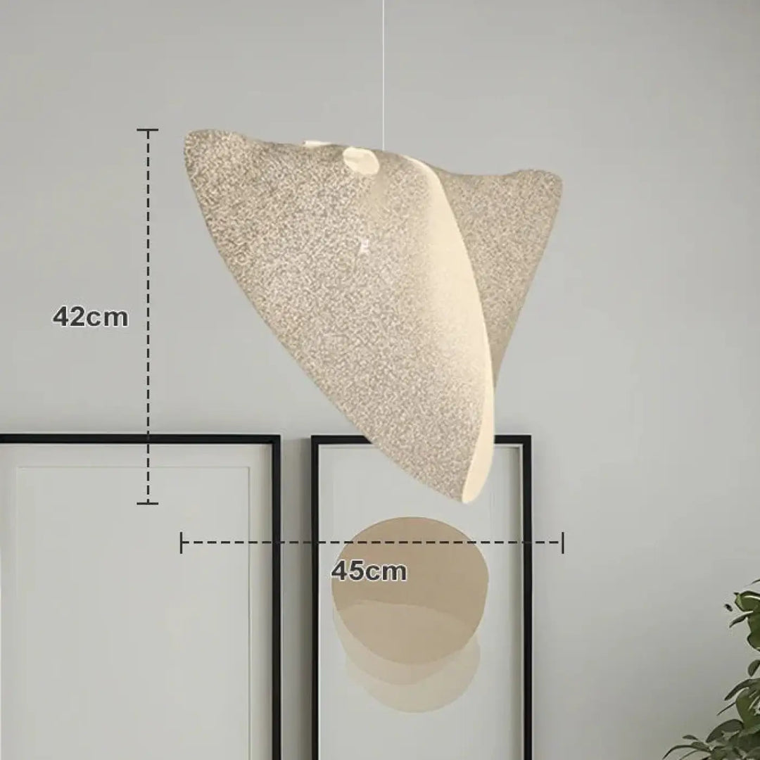 Suspension moderne blanc forme organique minimaliste