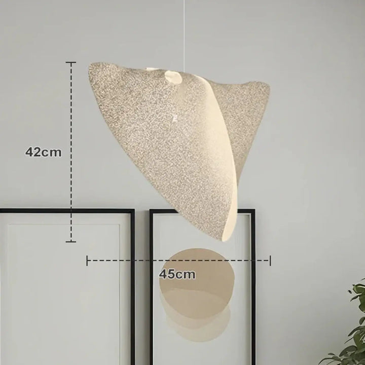 Suspension moderne blanc forme organique minimaliste