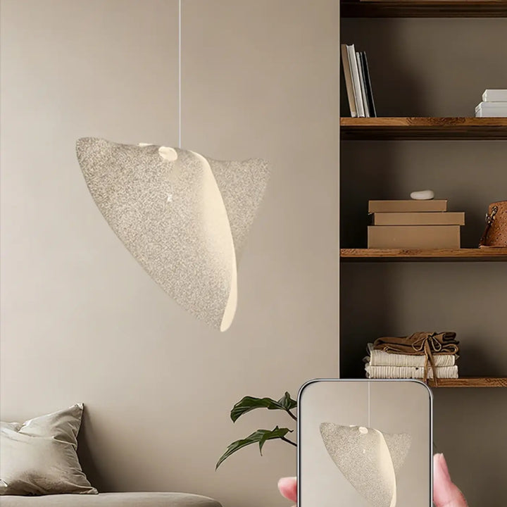 Suspension moderne blanc forme organique minimaliste