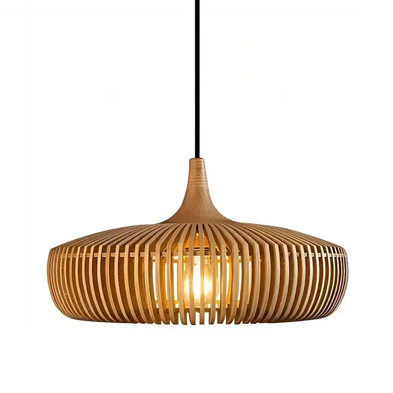 Suspension moderne en bois style naturel chic

