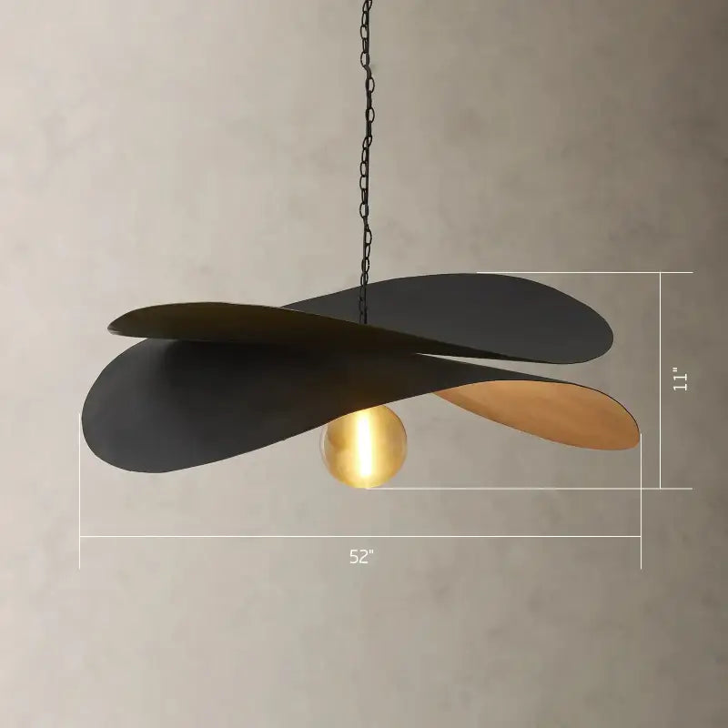 Suspension design artistique noir et doré style raffiné