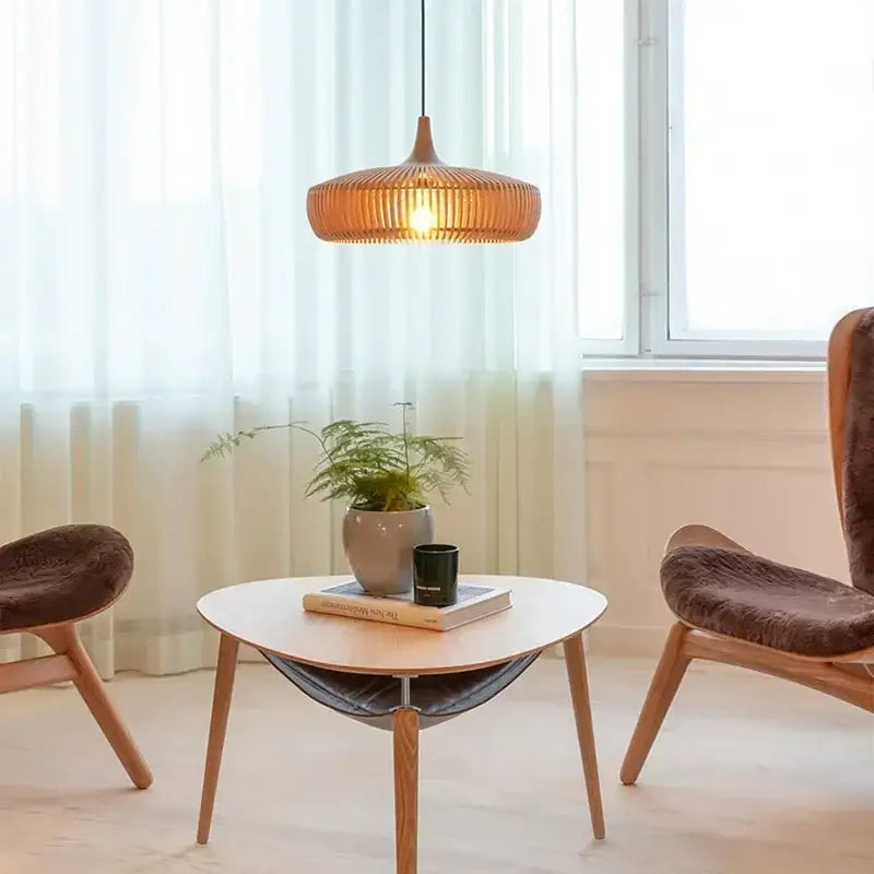 Suspension moderne en bois style naturel chic

