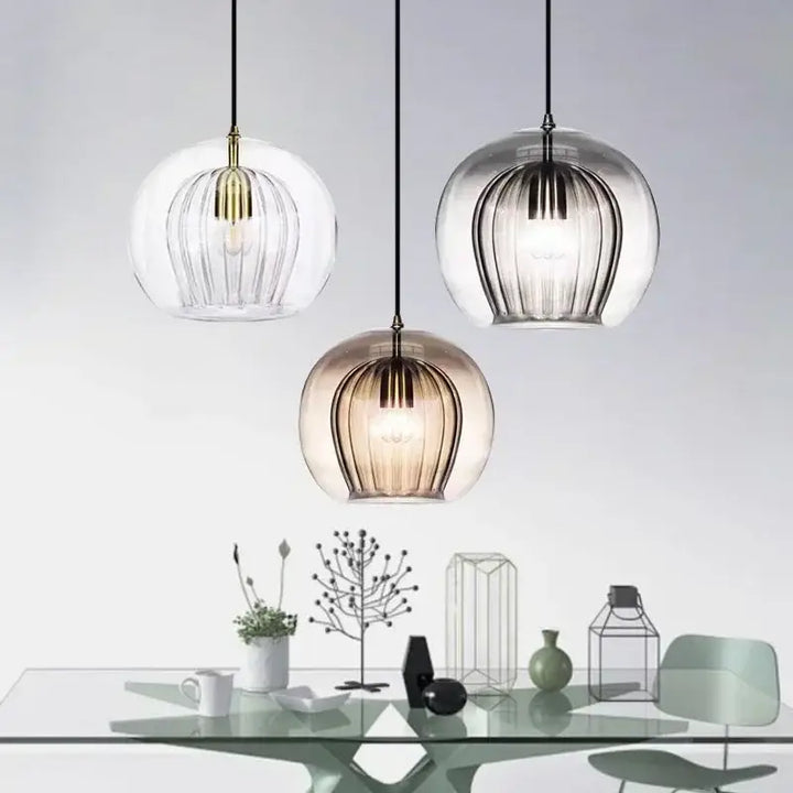 Nordic Glass Pendant Light LED glass Hanging Lamp For Dining Room Living Coffee Shope Home Indoor Decor Lighting