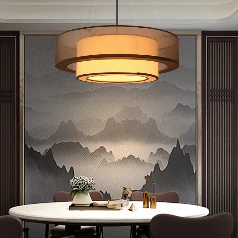 Suspension moderne ronde design cercle éclairant élégante