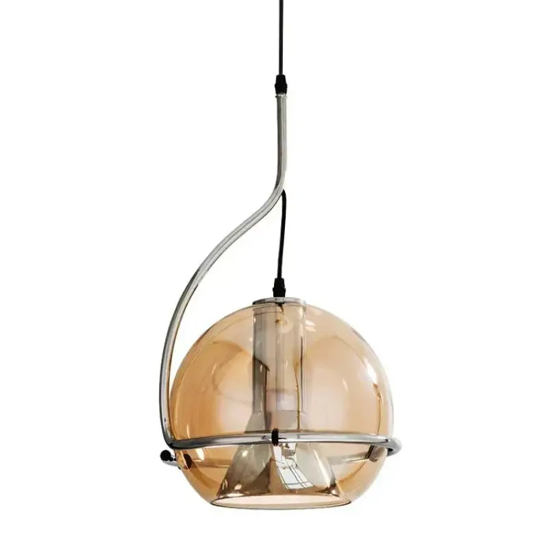 Suspension Moderne Sphérique Dorée Effet Miroir Style Chic