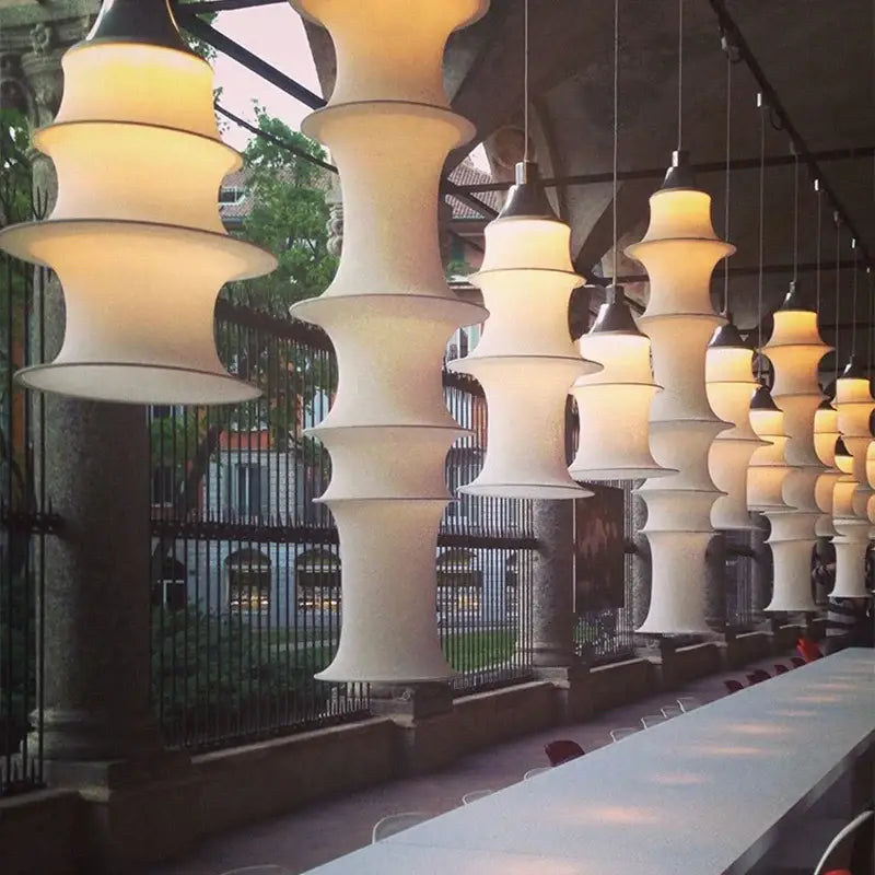 Nordic Minimalist Fabric Wabi Sabi Led Pendant Lights Living Dining Room Loft Home Decor Chandelier Bedroom Corner