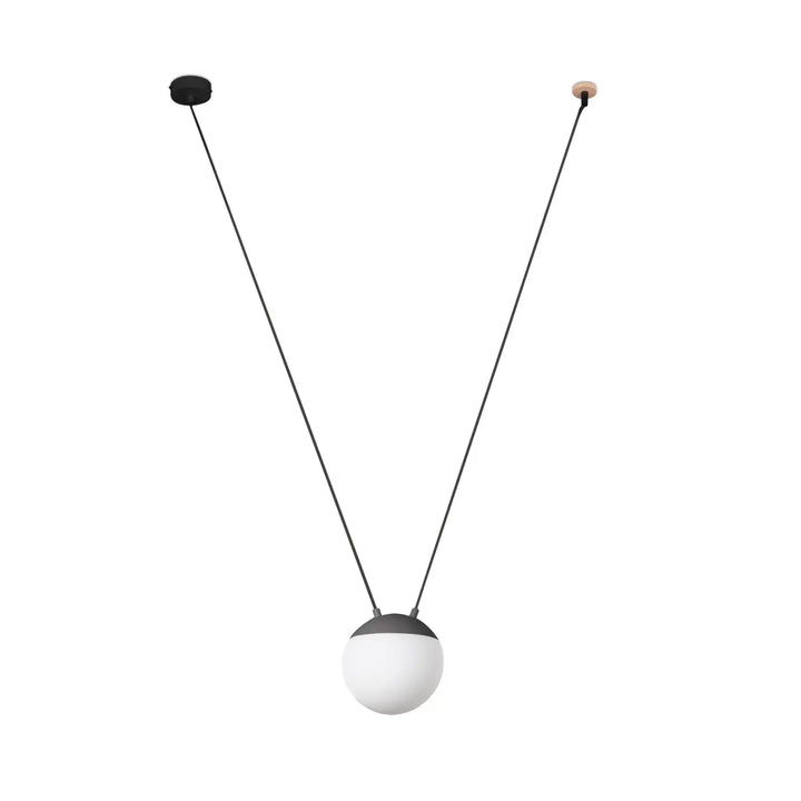 Suspension Mine Space 1L polycarbonate gris foncé de Faro Barcelona