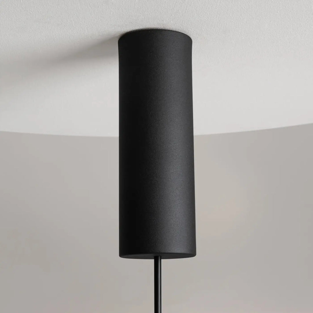 Luminaire suspension nebula led noir cylindrique avec finition mate pour éclairage moderne plafond led globe