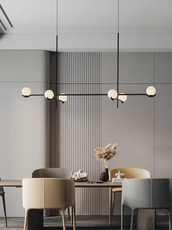 Modern Glass Ball Led Ceiling Chandelier Black Gold for Bedroom Living Dining Room Table Pendant Lamp Lusters Luminaire