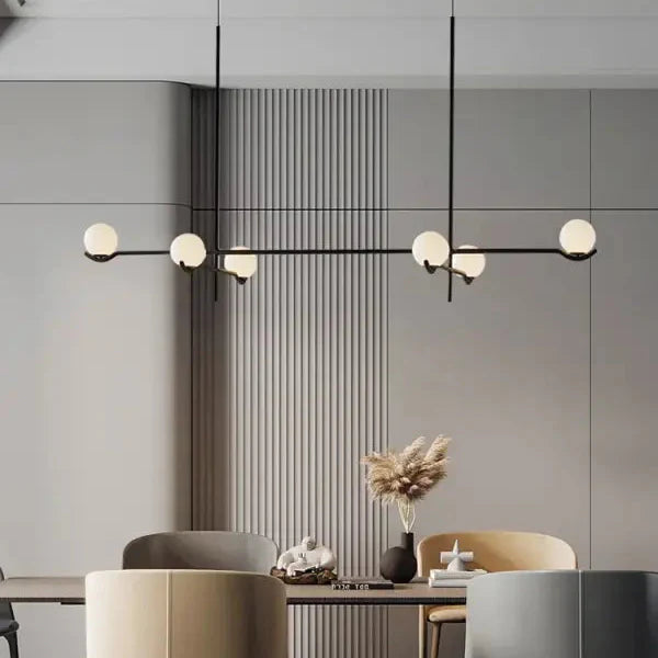 Modern Glass Ball Led Ceiling Chandelier Black Gold for Bedroom Living Dining Room Table Pendant Lamp Lusters Luminaire