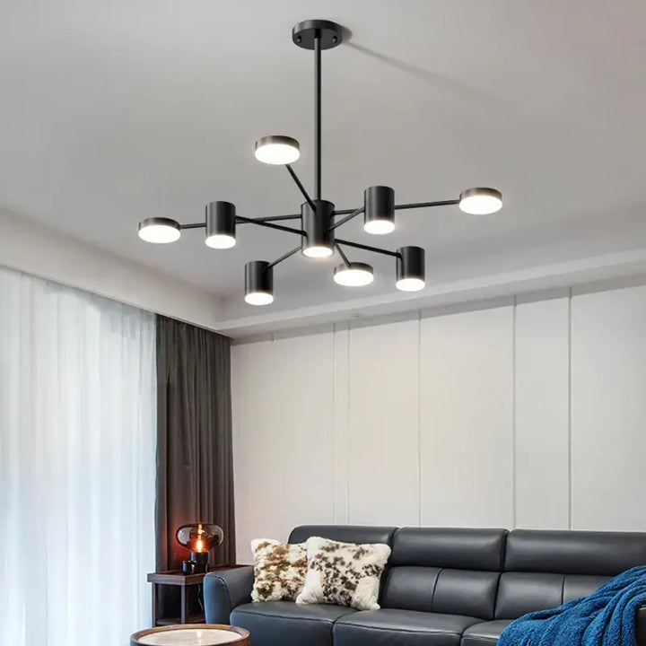 Led Chandelier Light for Living Dining Room Bedroom Ceiling Modern Nordic Pendant Lamp Black Chandelier Indoor Light