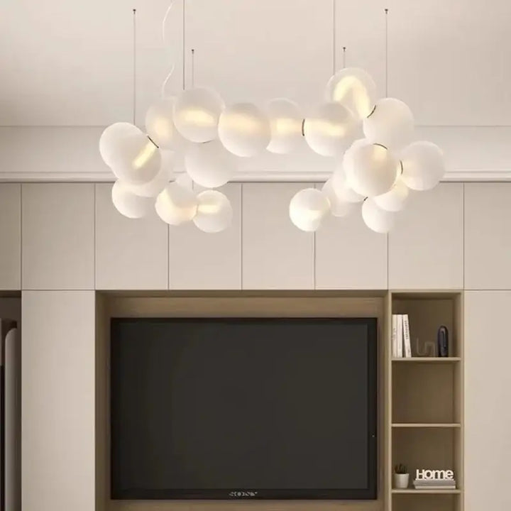 Nordic Acrylic Ball Ceiling Chandelier for Living Room Bedroom Hall Pendant Lamp Minimalist Decor Indoor Lighting