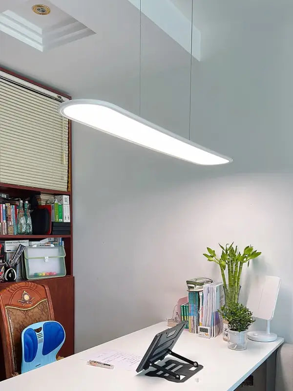 Suspension Ovale Minimaliste À LED Pour Intérieur Moderne Épuré


