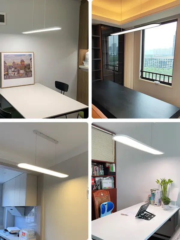 Suspension Ovale Minimaliste À LED Pour Intérieur Moderne Épuré

