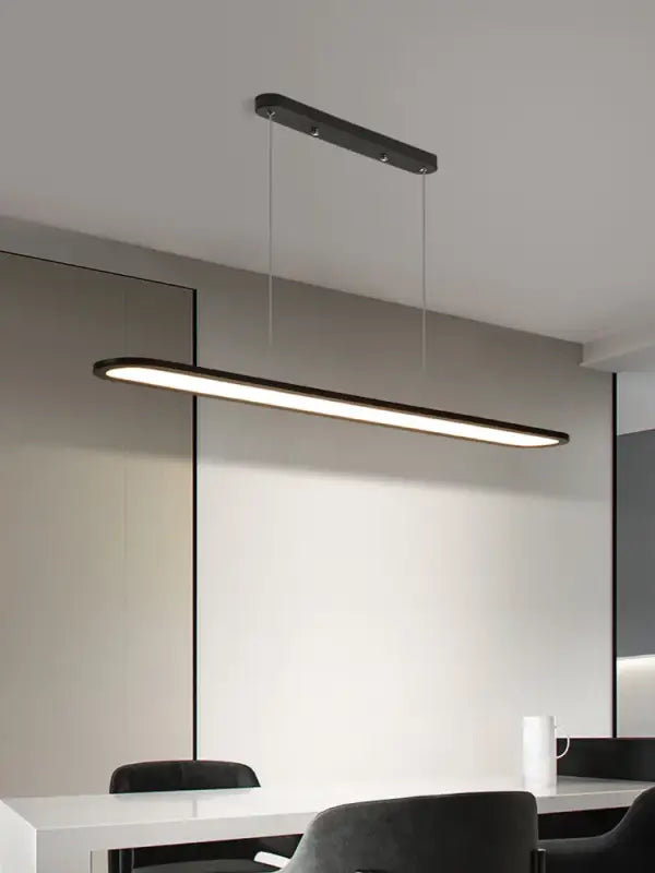 Suspension Ovale Minimaliste À LED Pour Intérieur Moderne Épuré

