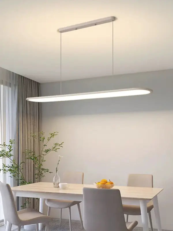 Suspension Ovale Minimaliste À LED Pour Intérieur Moderne Épuré

