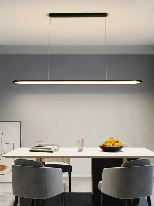 Suspension Ovale Minimaliste À LED Pour Intérieur Moderne Épuré

