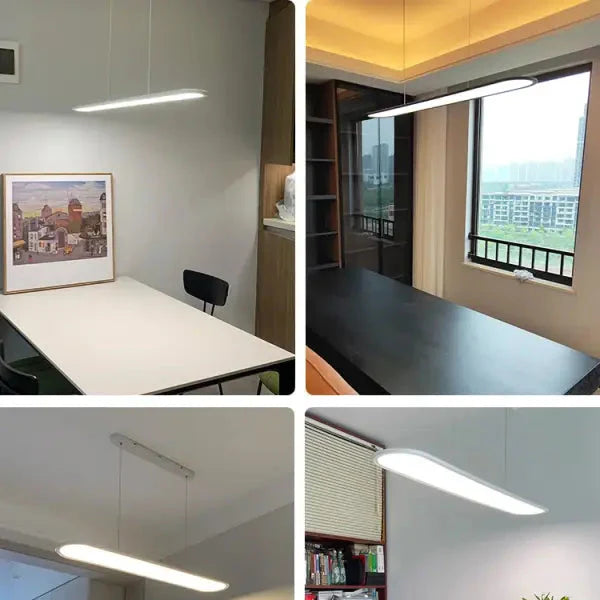 Suspension Ovale Minimaliste À LED Pour Intérieur Moderne Épuré

