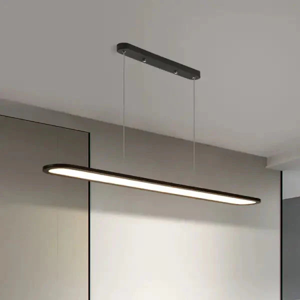 Suspension Ovale Minimaliste À LED Pour Intérieur Moderne Épuré

