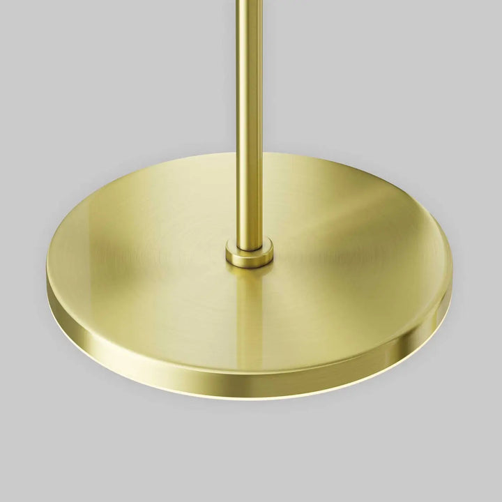Base de lampe de table en métal finition or disque vertical polie pour suspension plato disque lumineux