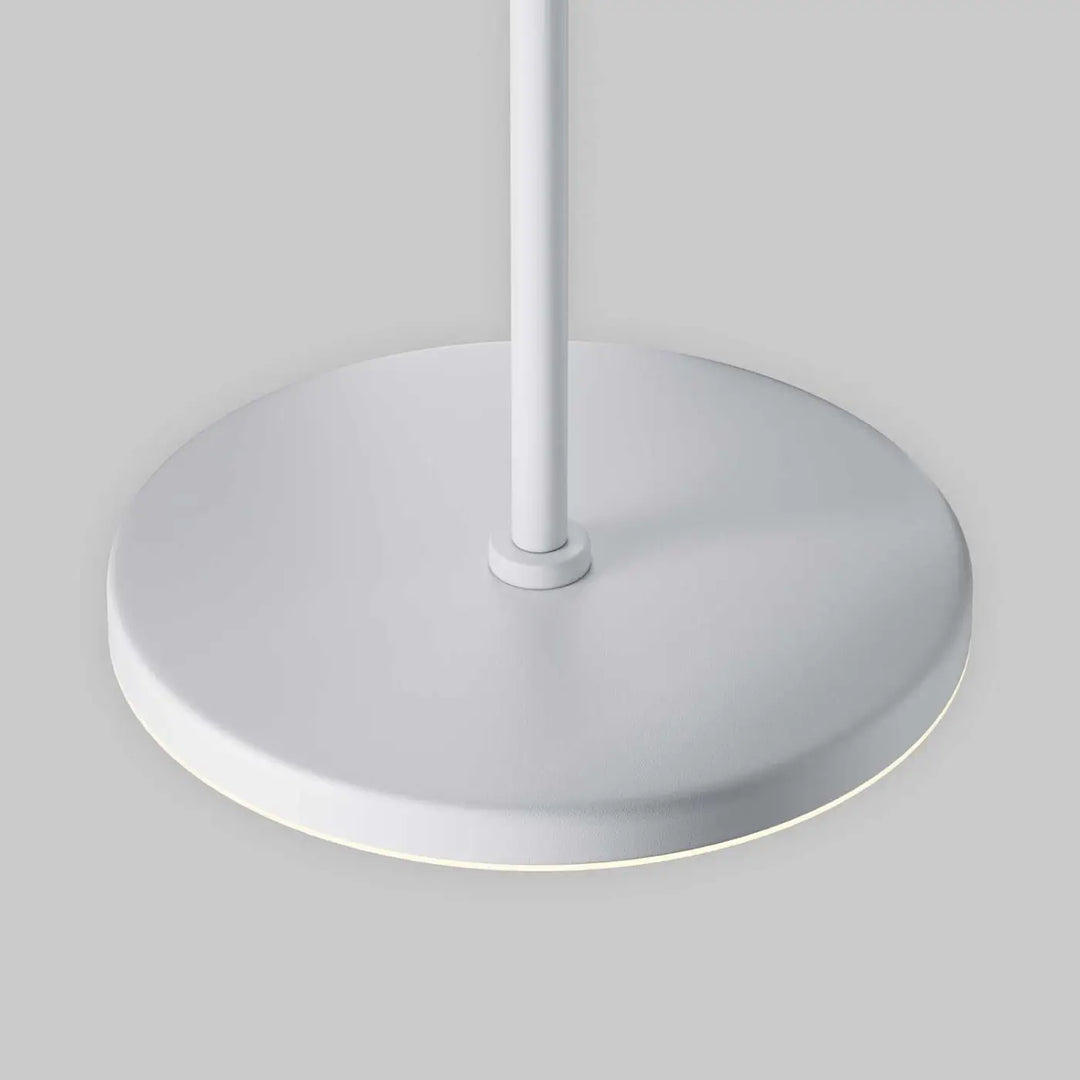Base circulaire blanche en matériau mat pour suspension plato disque vertical disque lumineux au design minimaliste