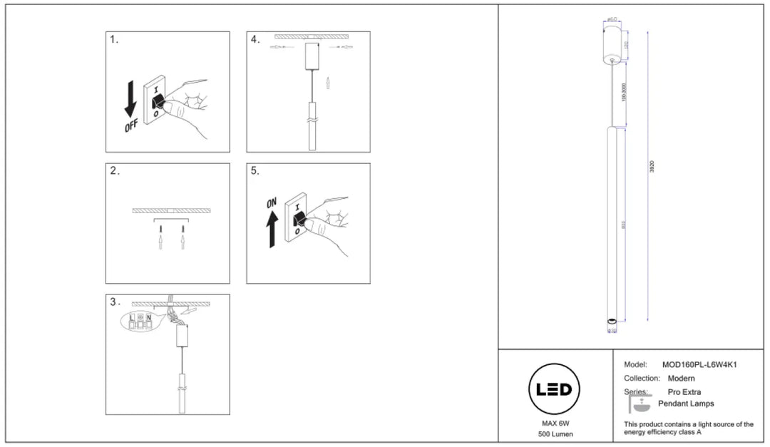 Suspension pro tube lumineux mod160pl-ljw4k1 au-dessus d’un bureau avec éclairage led moderne blanc