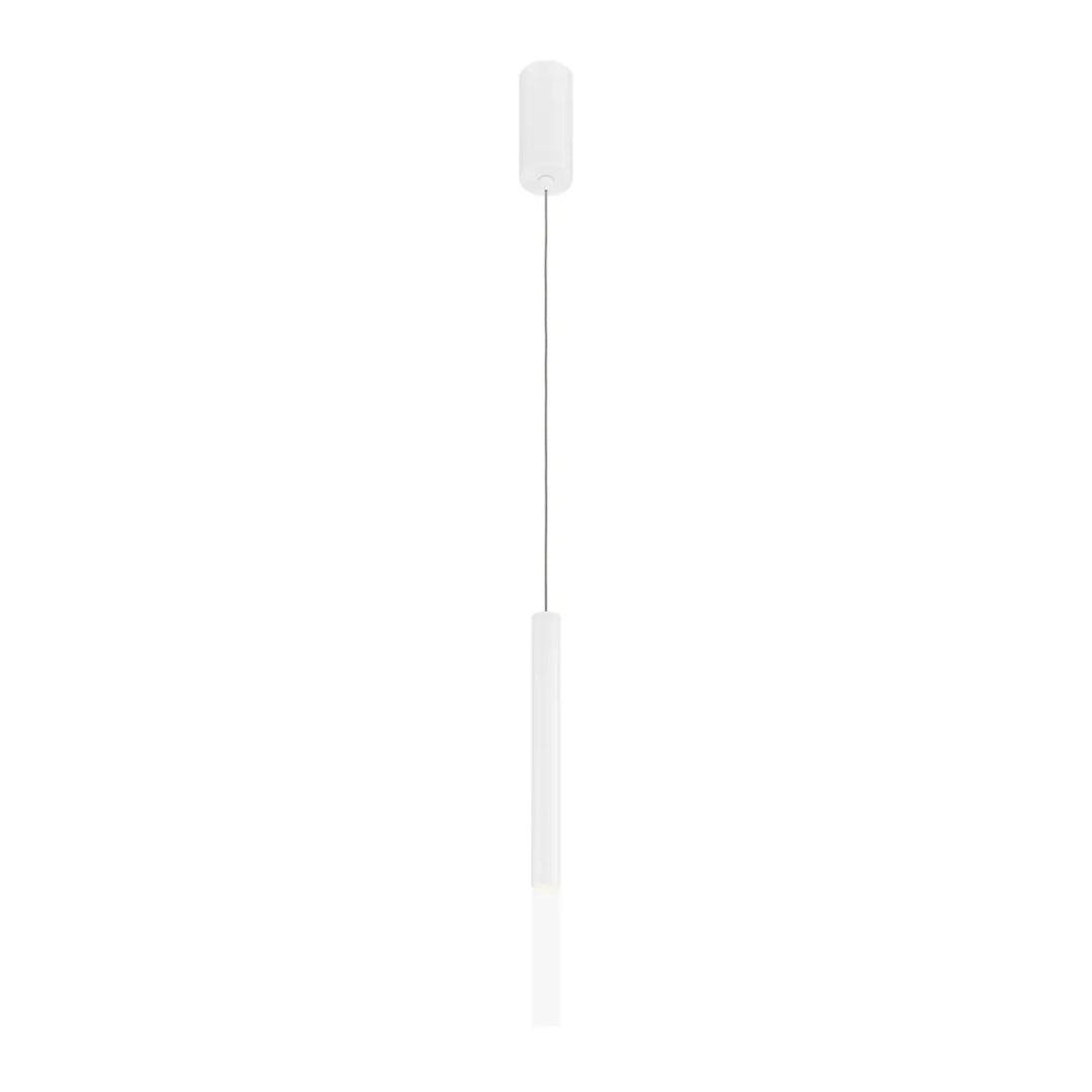 Suspension pro shade tube biseauté luminaire blanc cylindrique minimaliste au design moderne et épuré