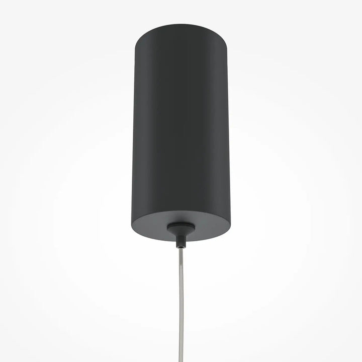 Suspension pro shade cylindrique noire avec finition mate et câble métallique fin pour éclairage suspendu