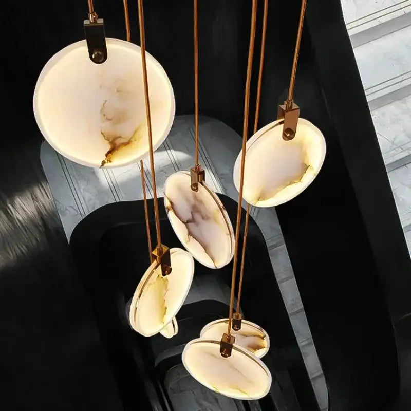 Modern Marble Pendant Lamp Living Room Bedroom Bedside Dining Room Staircase Kitchen LED Decoration Lights Hanging