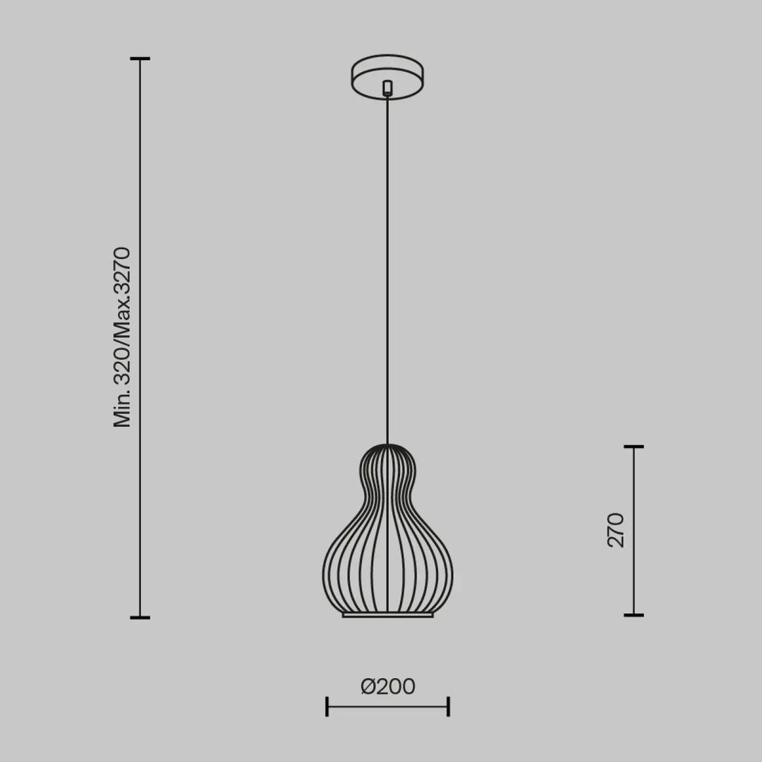 Suspension luminaire roots en métal noir avec design filaire moderne et esthétique organique adoucit bois naturel