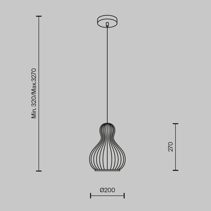 Suspension luminaire roots en métal noir avec design filaire moderne et esthétique organique adoucit bois naturel
