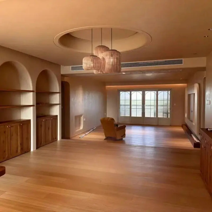 Suspension en rotin naturel cylindrique design bohème