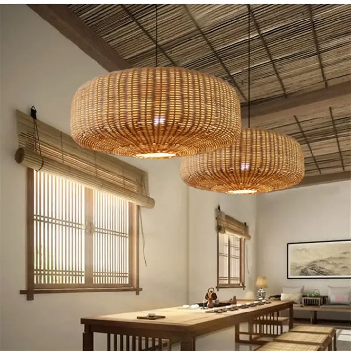 Suspension Rotin Rond Design Naturel Zen et Apaisant

