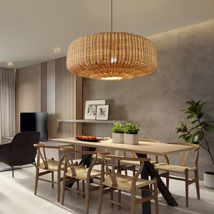 Suspension Rotin Rond Design Naturel Zen et Apaisant

