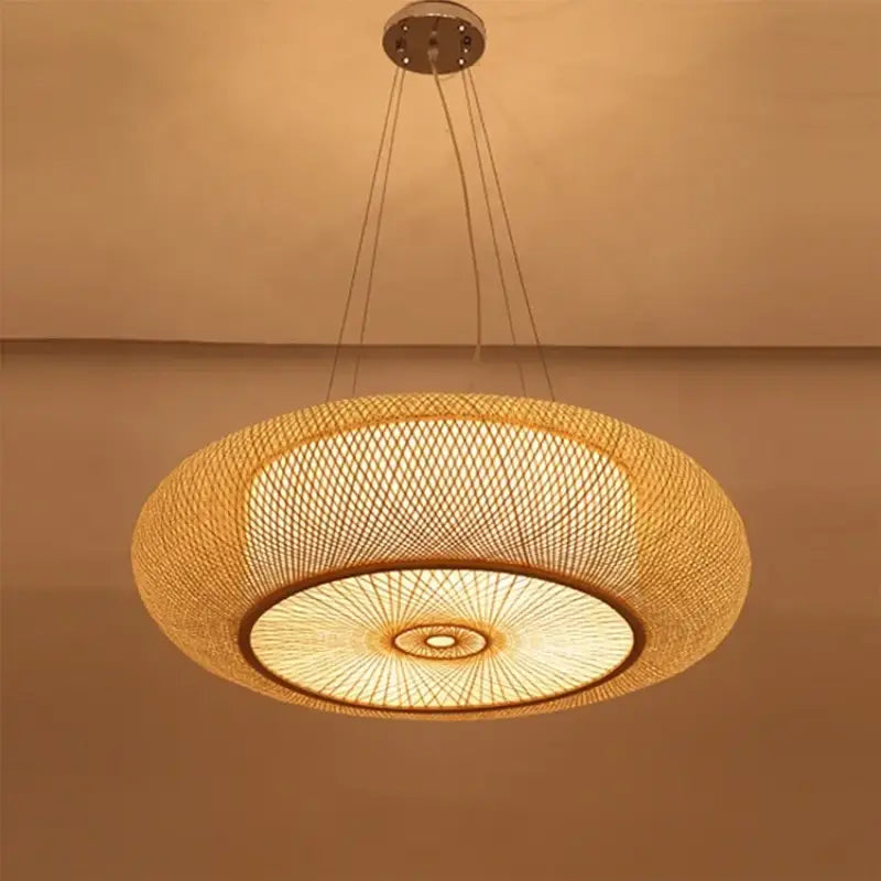 Suspension Rotin Tressé Design Grand Format Élégant


